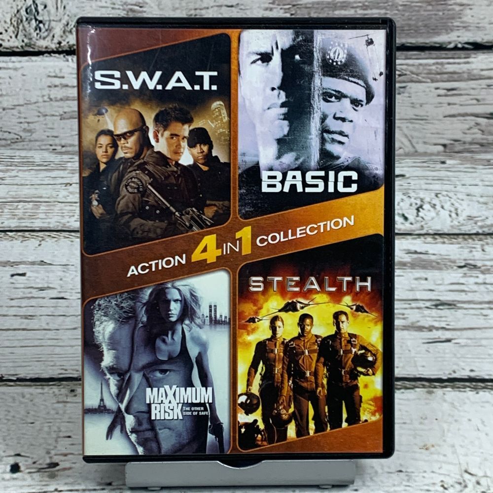 4-in-1 Action Collection: S.W.A.T./Basic/Maximum Risk/Stealth‎ [DVD, 2015]